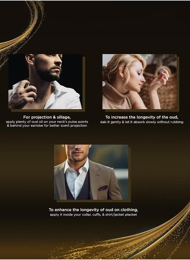Instructions for using a product on skin, clothing, and accessories with text overlay.