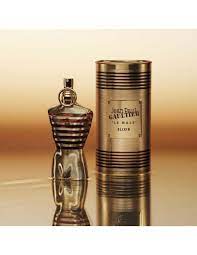 “Jean Paul Gaultier Le Male Elixir Perfume – Premium golden bottle for men with luxury tin packaging, intense long-lasting fragrance available online in Dubai”